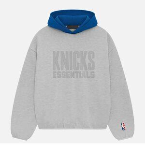 ESSENTIALS KNICKS HOODIE - LIGHT HEATHER